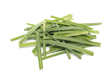Green Lemongrass or citronella grass leaf. Studio shot isolated