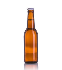 Bottle of beer. Studio shot isolated on white