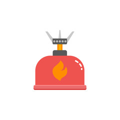 Camping stove, Furnace travel, Tourist heater icon.