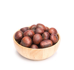 Roasted chestnuts isolated on white background