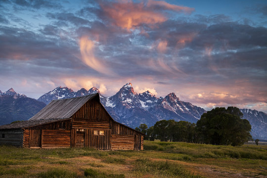 One of the Mormon Row barns in Grand Teton National Park