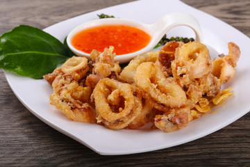 Fried squid rings