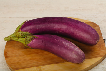 Raw violet eggplant