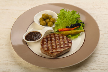 Grilled beef steak