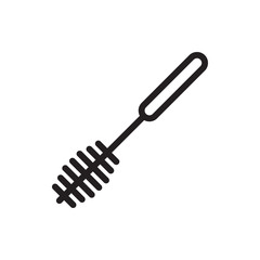 toilet brush icon illustration