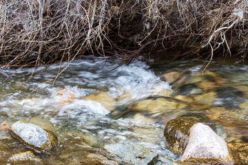 River flow among the rocks