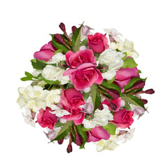  flowers greeting card,pink roses