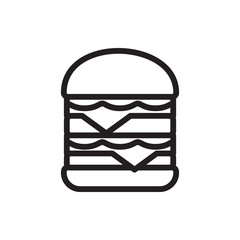 Fototapeta na wymiar double burger icon illustration