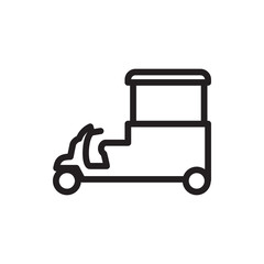 fast food cart icon illustration