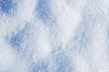 background of fresh snow