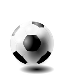 Fußball freigestellt als Illustration