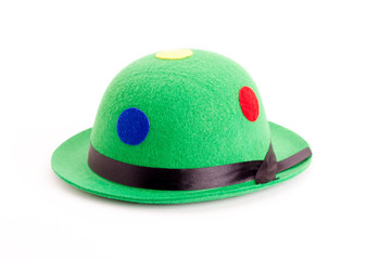 grüne Melone für Karneval auf weissem Hintergrund