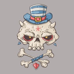 cartoon skull