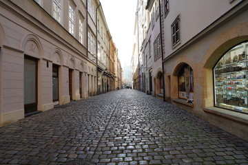 Fototapeta na wymiar street of Prag