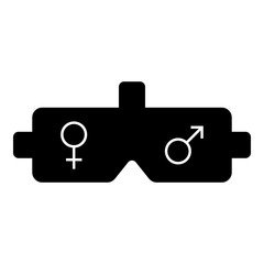 Virtual sex icon - Glyph - Black filled style