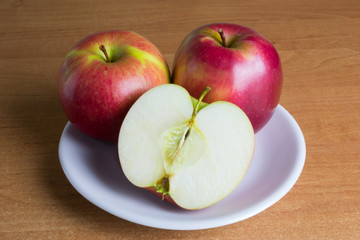 Apple fruits on the table.