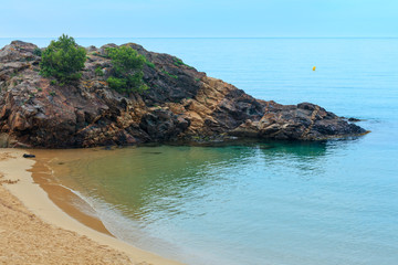 Fototapeta na wymiar Summer La Fosca beach, Palamos, Spain.