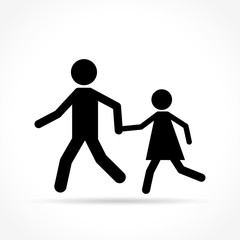 pedestrians icon on white background