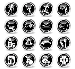 healthy lifestyle icon set