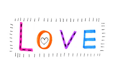 Color ''Love'' with abstract heart