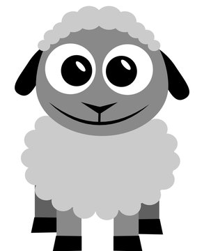 Small sheep cute, animal wool hot artre, illustration, cartoon Ukraine