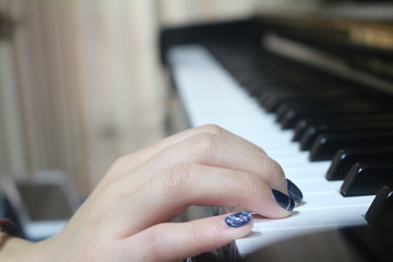 playing the piano