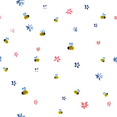 watercolor bee pattern