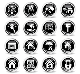real estate icon set