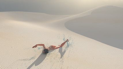 Desert swimmer