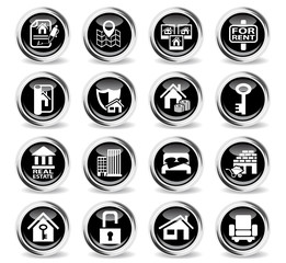 real estate icon set