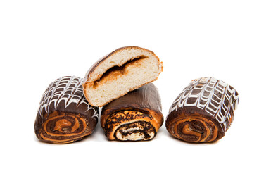 buns with chocolate glaze