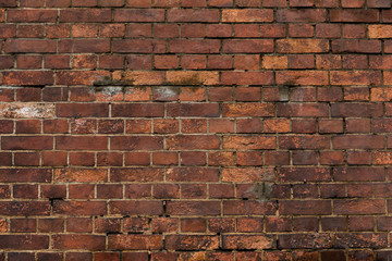 Old red brick wall texture