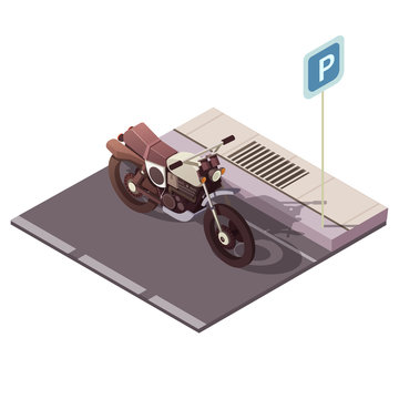 Motorcycle Isometric Concept 