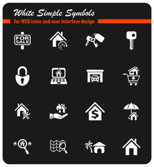 real estate icon set