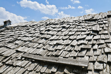 old timber roof