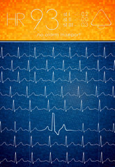 ECG background with an blank space