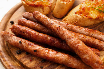 Food Sausage Beer Snack Bavarian Wurst Fast Junk Food Concept