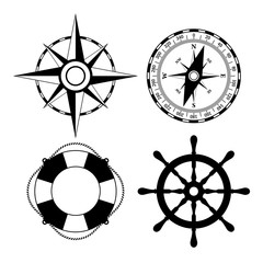 Marine vector icons set