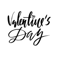Fototapeta premium Vector Valentines Day Vintage Card With Lettering