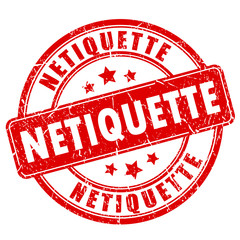 Netiquette rubber vector stamp