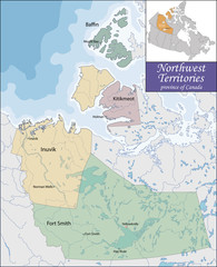Map of Northwest Territories