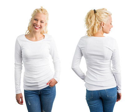 woman in white long sleeve shirt