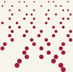 Abstract geometry red deco art dots pattern
