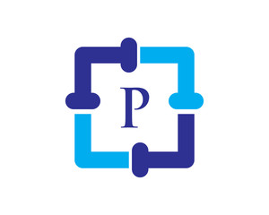 P Letter Plumbing Service Logo