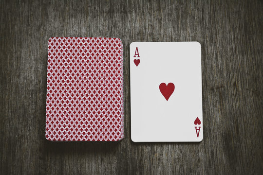 ace of hearts play cards, and a deck of cards