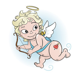 Cupidon boy with a bow