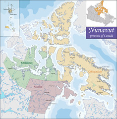 Map of Nunavut
