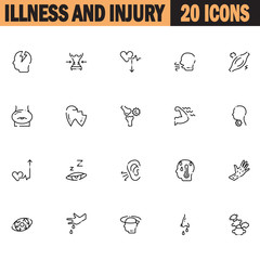 Disease icon set