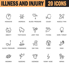 Disease icon set