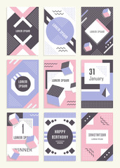 Website Banner and Landing Page Happy Birthday